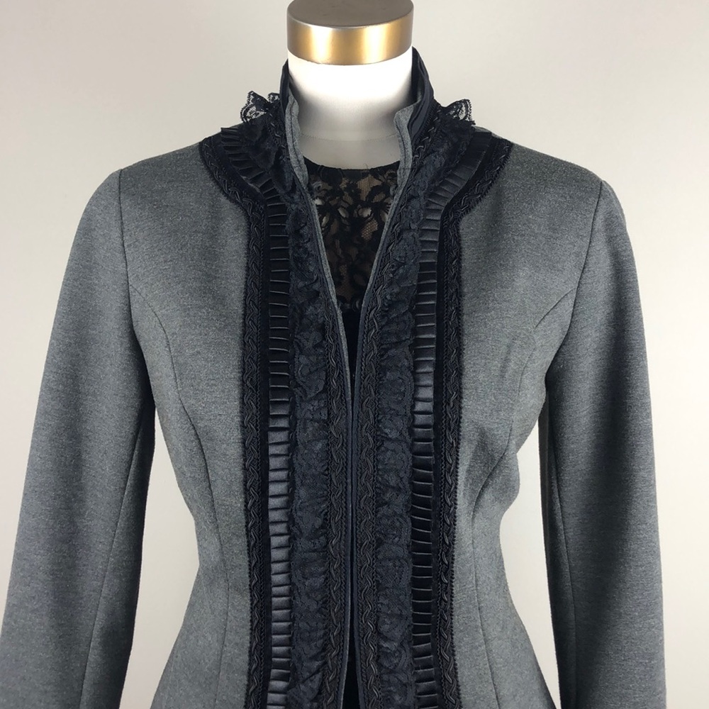Cold Water Creek Gray & Black Blazer, Size 6P